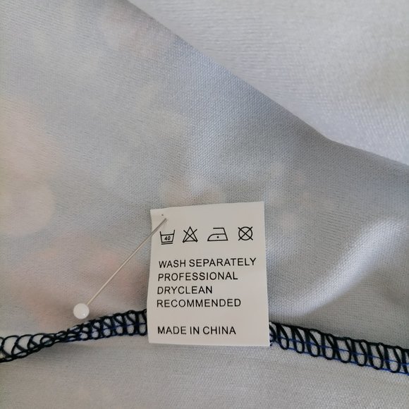 Haute Edition Womens Navy Blue Bell Sleeve Round Neck Floral Shift Dress Size 1X - Picture 10 of 10